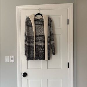 Cozy Gray and Cream Women's Sweater